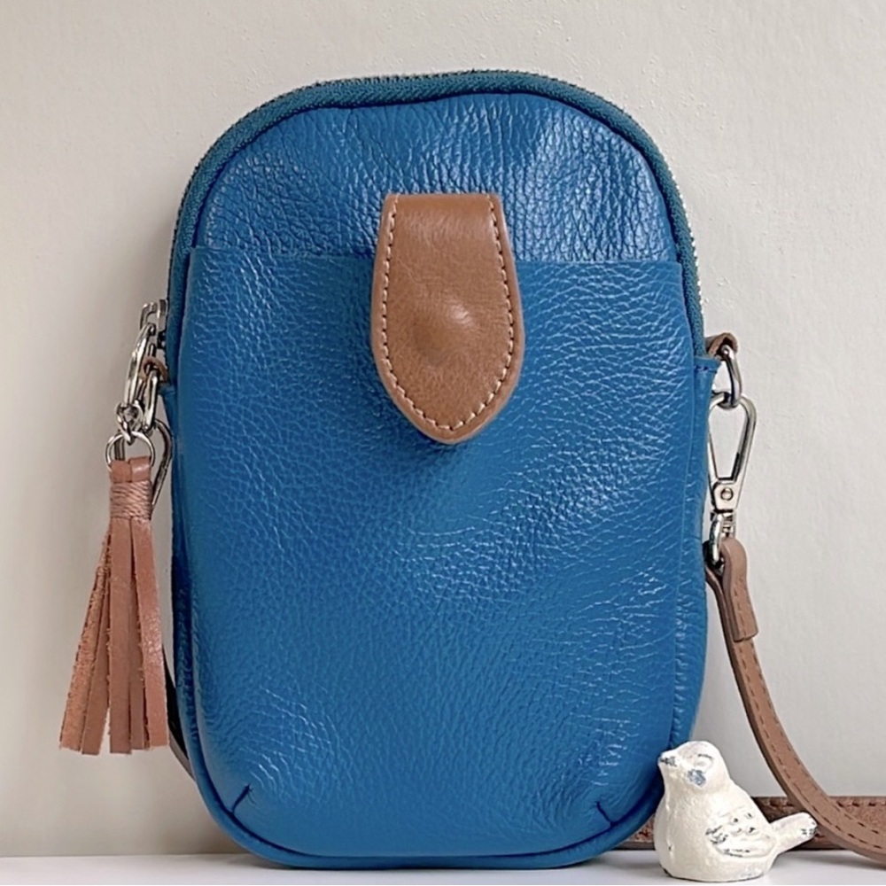 Divina Firenze Italian Genuine Leather Phone Crossbody Bag